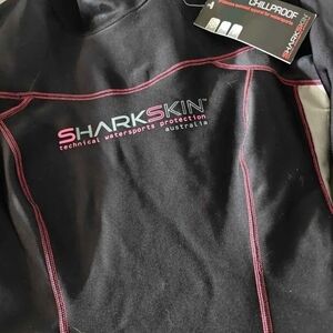 Sharkskin Childproof One-Piece Back Zip, Black and Pink Watersports Scuba Suit